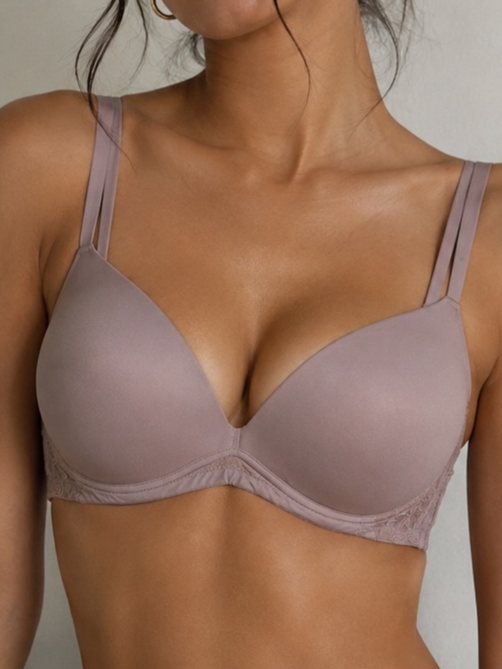 Deesse Lingerie Bra Womens Size 42DD Violet Underwire Satin Lightly Lined